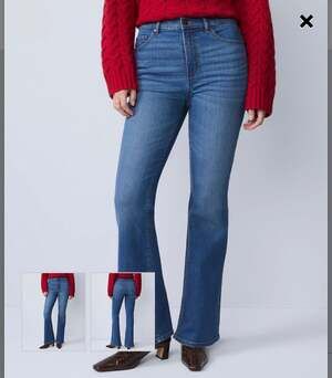 NWT Ann Taylor The Slim Boot In Curvy Fit Mid Rise Jeans